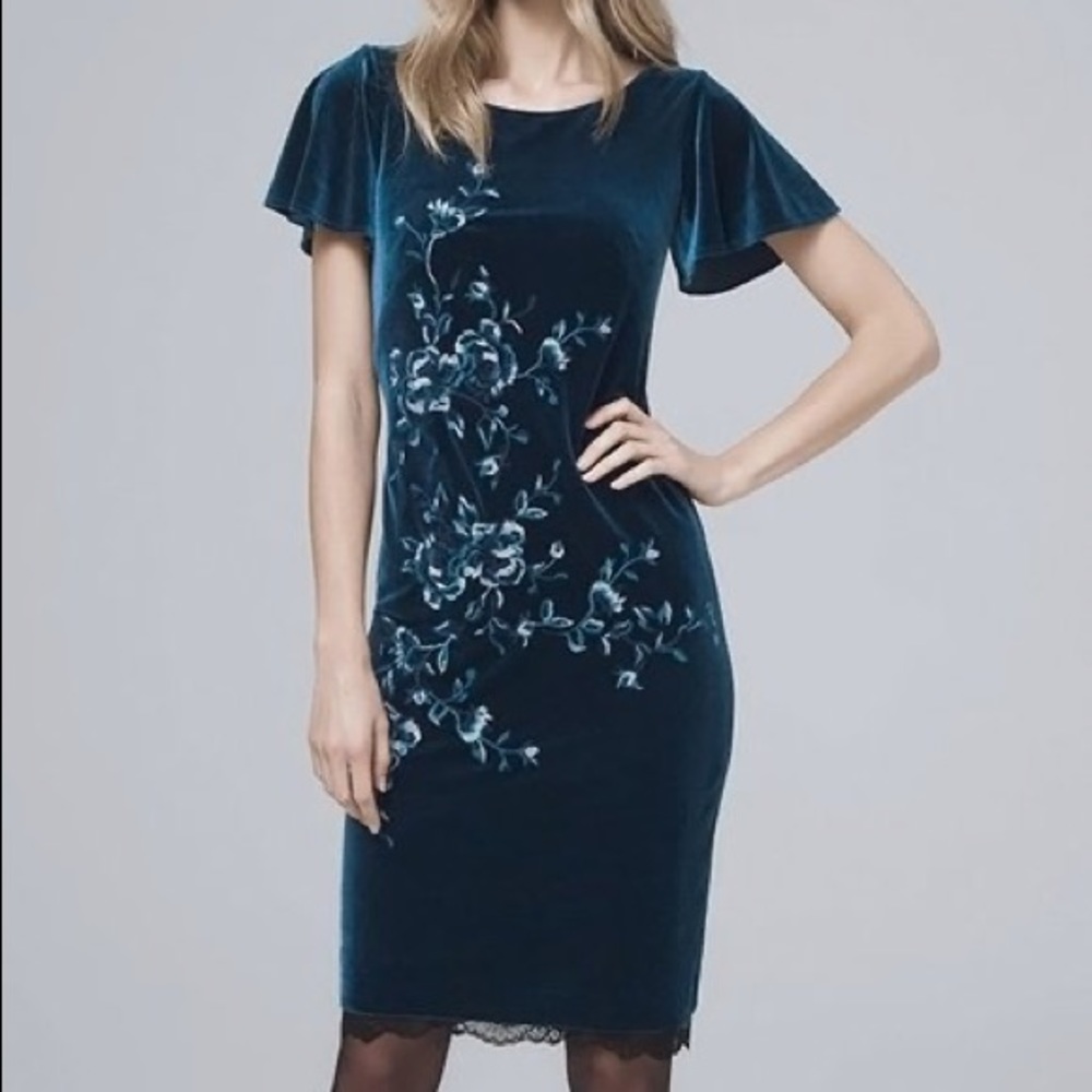 NWT White House Black Market Velvet Dress XSP